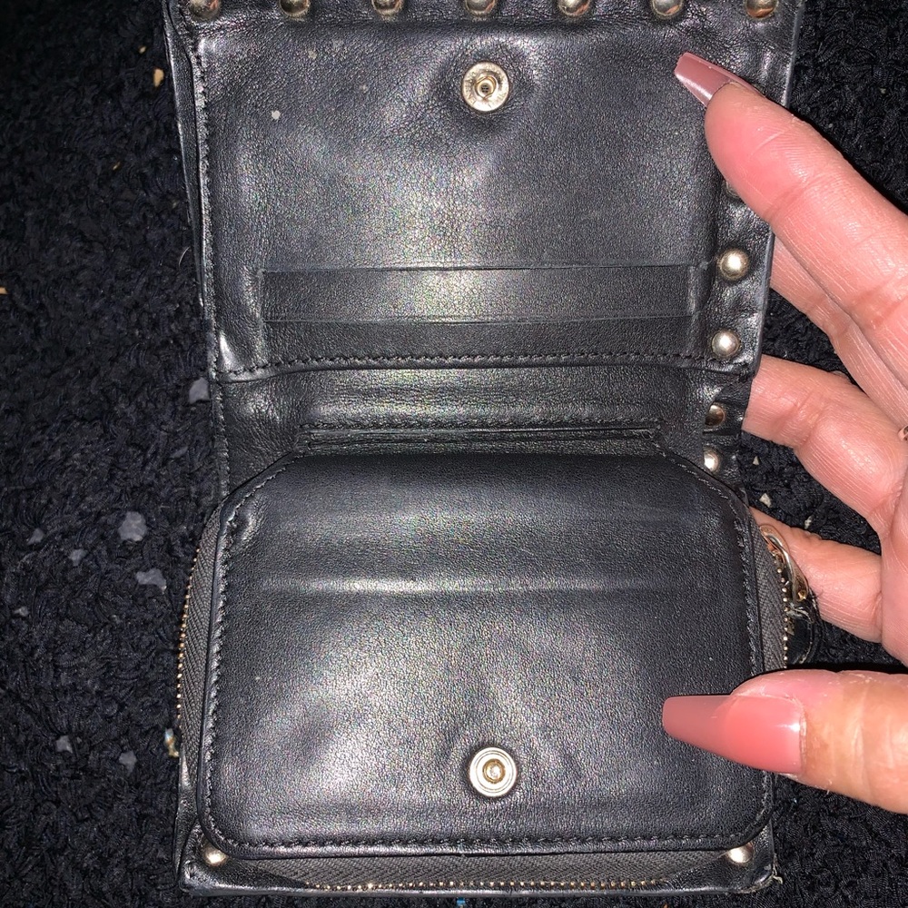 Valentino Black Leather Rock stud Wallet - Picture 6 of 8